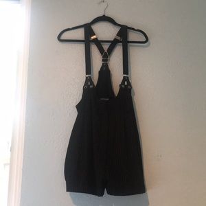 Vintage Pin-Stripe Suspender Shorts